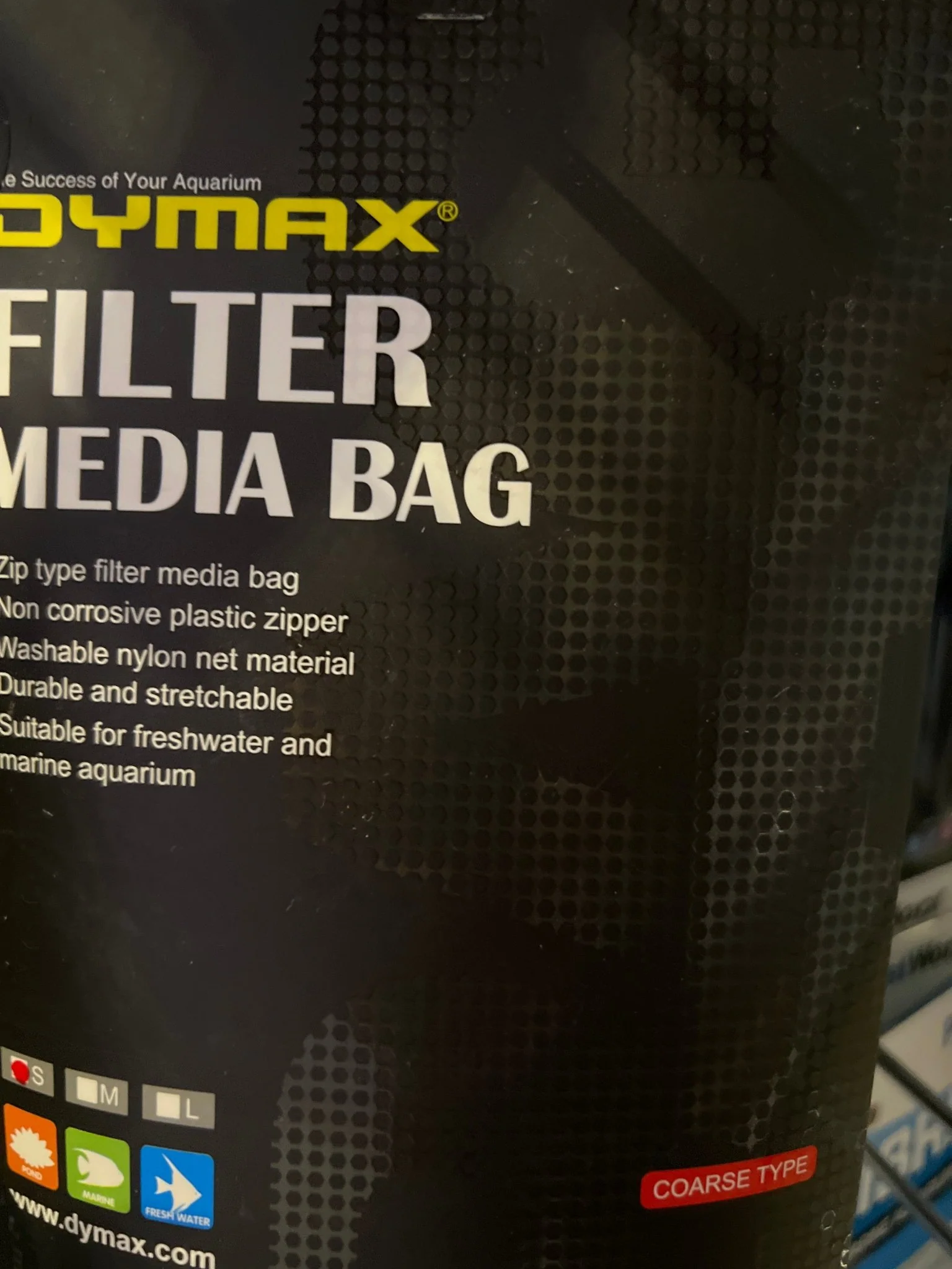 Dymax Filter Media Bag - Coarse Small